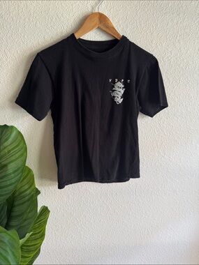 Youth Black Short-Sleeve Tee with White Dragon Graphic